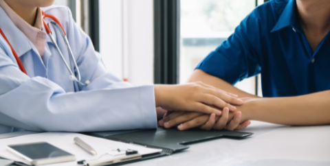 Doctor counseling patient