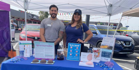 Jorge Arambula and Valerie Martinez at an outreach event.