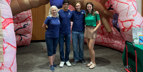 Cathy Eberhardt, far left, with other volunteers and NCC's Sarah