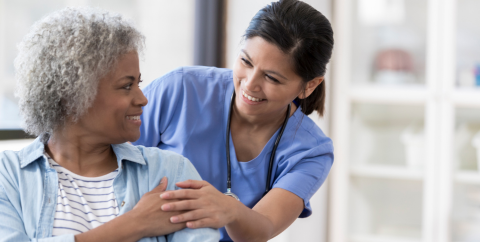 nurse with female patient