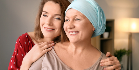 cancer survivor and caregiver